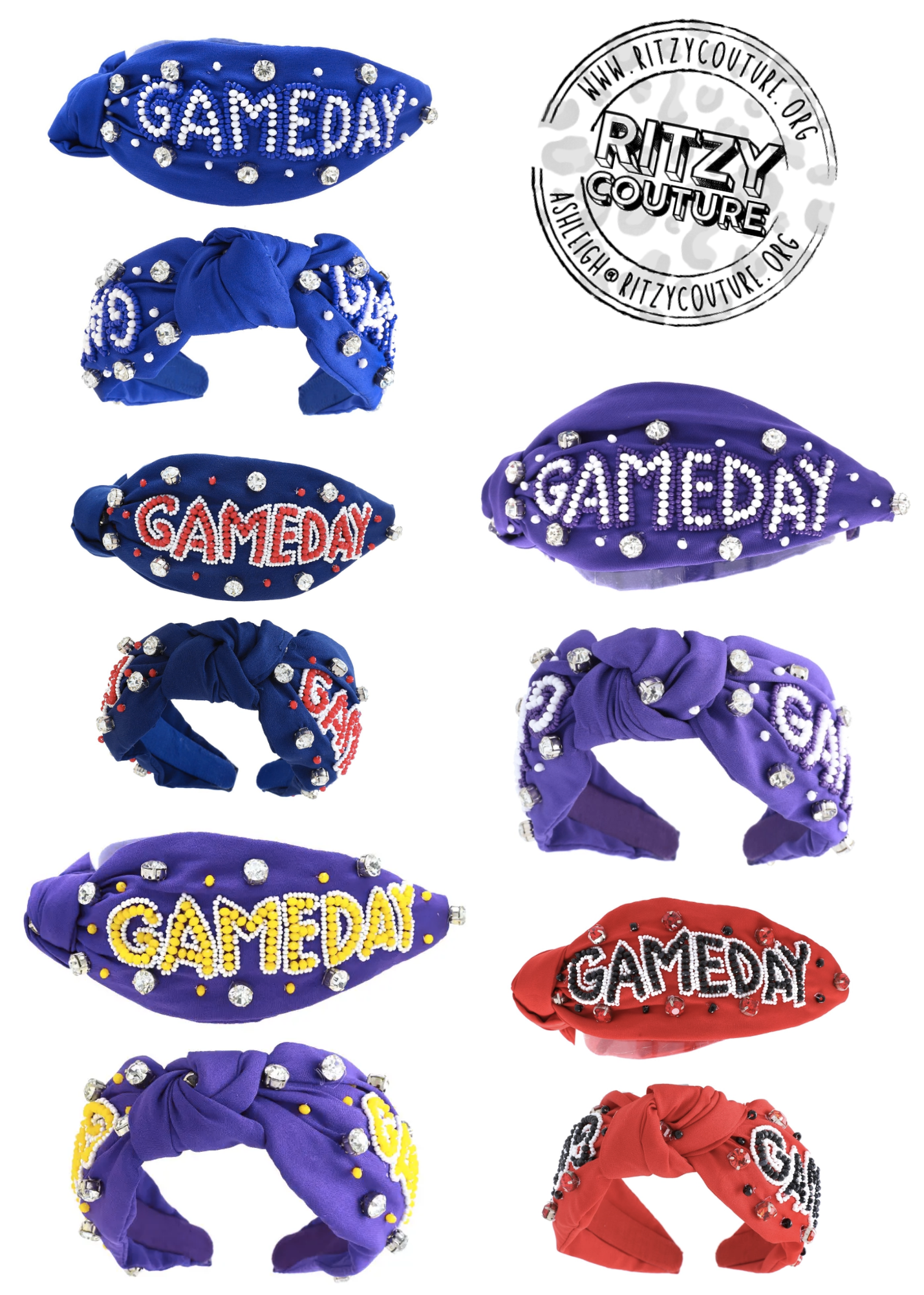 GAMEDAY SEEDBEAD BLING HEADBAND